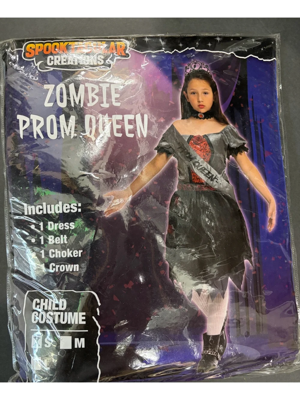 Zombie Prom Queen Costume - Black & Red (Child)